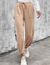 Drawstring Straight Pants with Pockets