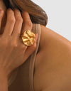 18K Gold-Plated Irregular Open Ring