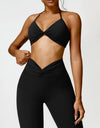 Twisted Halter Neck Active Bra