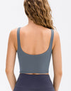 Cropped Scoop Neck Active Tank Top