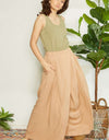 Mittoshop Wrap Pleating Detail Wide Leg Pants