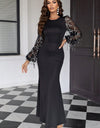 Sequin Round Neck Maxi Dress