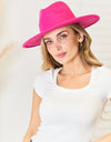 Fame Flat Brim Fedora Fashion Hat