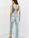 Judy Blue Melina Full Size Distressed Straight Leg Overalls