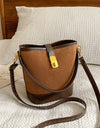 PU Leather Bucket Crossbody Bag