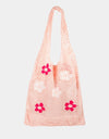 Fame Flower Pattern Knitted Tote Bag