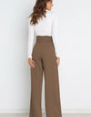 Tie Front Paperbag Wide Leg Pants