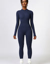 Half Zip Long Sleeve Active Jumpsuit