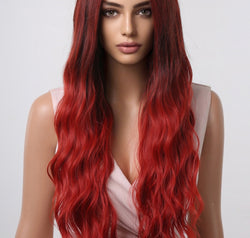 13*1" Full-Machine Wigs Synthetic Long Wave 27"