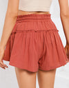 Frill Trim Tie Waist Shorts