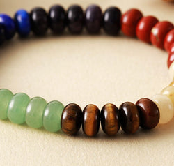 Contrast Natural Stone Bead Bracelet