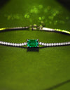 Adored 1 Carat Lab-Grown Emerald Bracelet