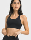 Breathable Crisscross Back Sports Bra