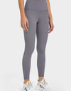 High Waist Ankle-Length Yoga Leggings with Pockets