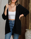 Striped Open Front Knit Cardigan