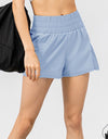 Elastic Waist Pocketed Active Shorts