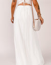 Elastic Waistband Split Maxi Skirt