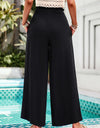 Smocked Wide Leg Pants with Pockets