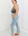 Judy Blue Melina Full Size Distressed Straight Leg Overalls