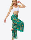 Floral Tie-Waist Tiered Culottes