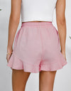 Full Size Drawstring Ruffle Hem Shorts