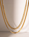 18K Gold-Plated Double Layered Necklace