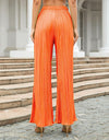 Drawstring Wide Leg Pants