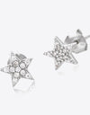 Zircon Decor Star Stud Earrings