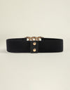 Zinc Alloy Buckle Elastic Wide Belt