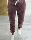 Wide Waistband Drawstring Cropped Joggers