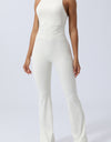 Crisscross Wide Strap Sleeveless Jumpsuit