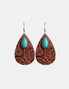 Artificial Turquoise Teardrop Earrings