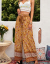 Bohemian Wide Leg Belted Pants