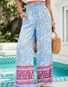 Printed High Waist Wide Leg Pants