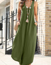 Lovelet Pocketed Scoop Neck Wide Leg Jumpsuit