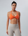 Twisted Halter Neck Active Bra