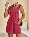 Full Size Scoop Neck Romper with Pockets