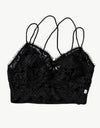 Smocked Eyelash Trim Lace Bralette