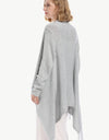 One-Button Tassel Tie Asymmetrical Hem Cardigan