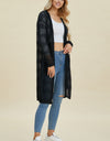 Double Take Full Size Open Front Longline Cardigan