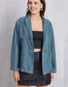 Pocketed Button Up Denim Jacket