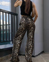 Leopard High Waist Wide Leg Pants