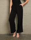 Double Take Elastic Waist Straight Leg Pants with Pockets