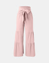 Tied Ruched Wide Leg Pants