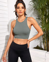 Cropped Round Neck Sports Tank Top