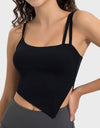 Slit Asymmetrical Neck Active Cami