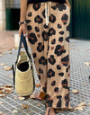 Leopard Wide Leg Pants