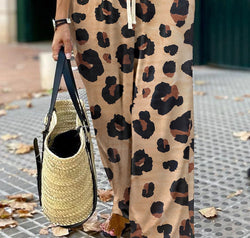 Leopard Wide Leg Pants