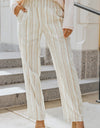 Striped Smocked Waist Wide Leg Pants