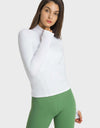 Half Zip Thumbhole Sleeve Sports Top